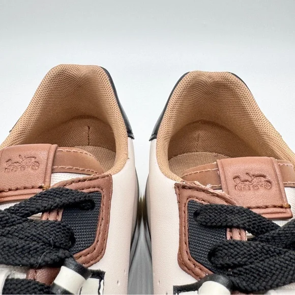 Coach CitySole Court Sneakers Men’s 10D Brown Black White Leather Low Top Shoes - Picture 14 of 16